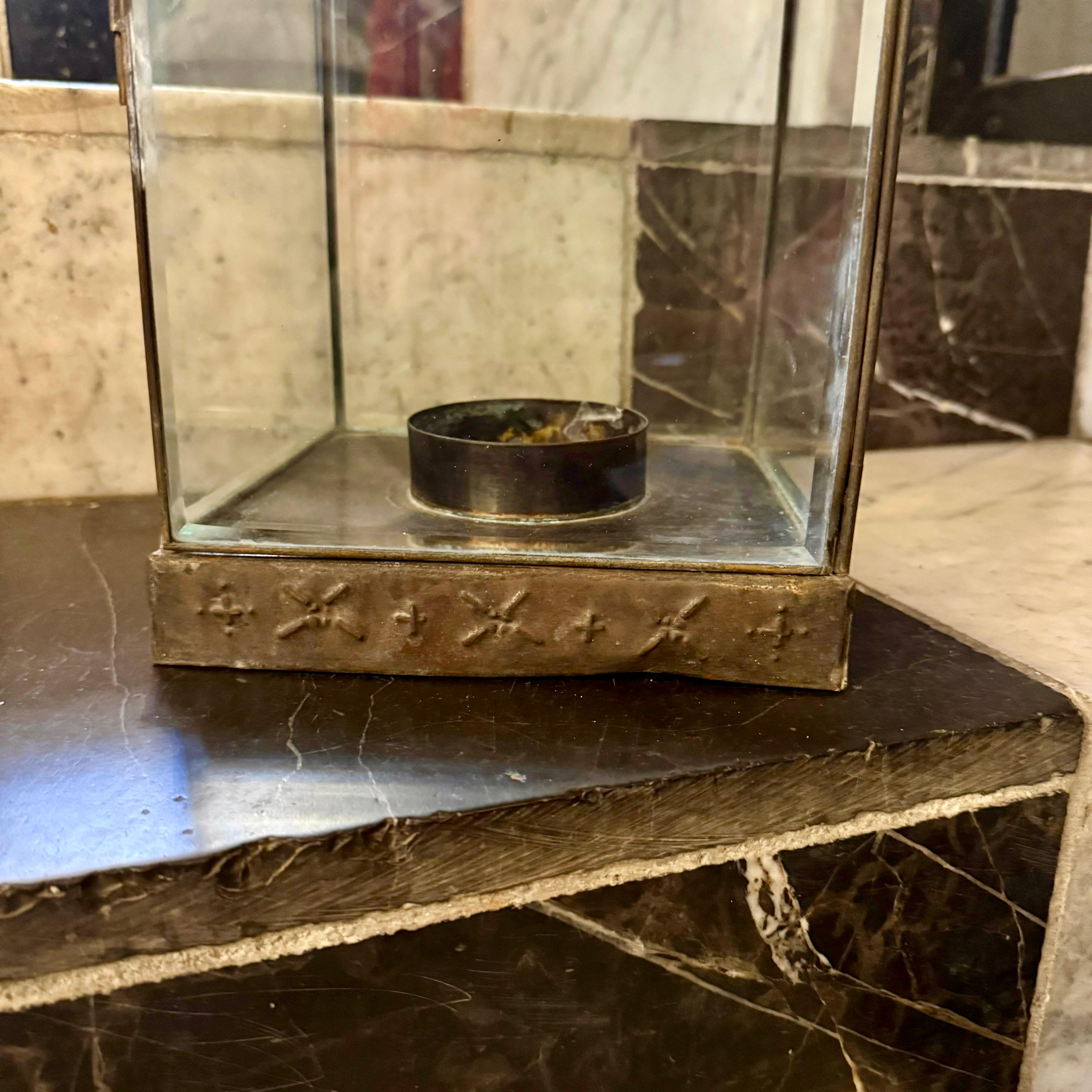 Vintage Patina Table Lantern - SOLD