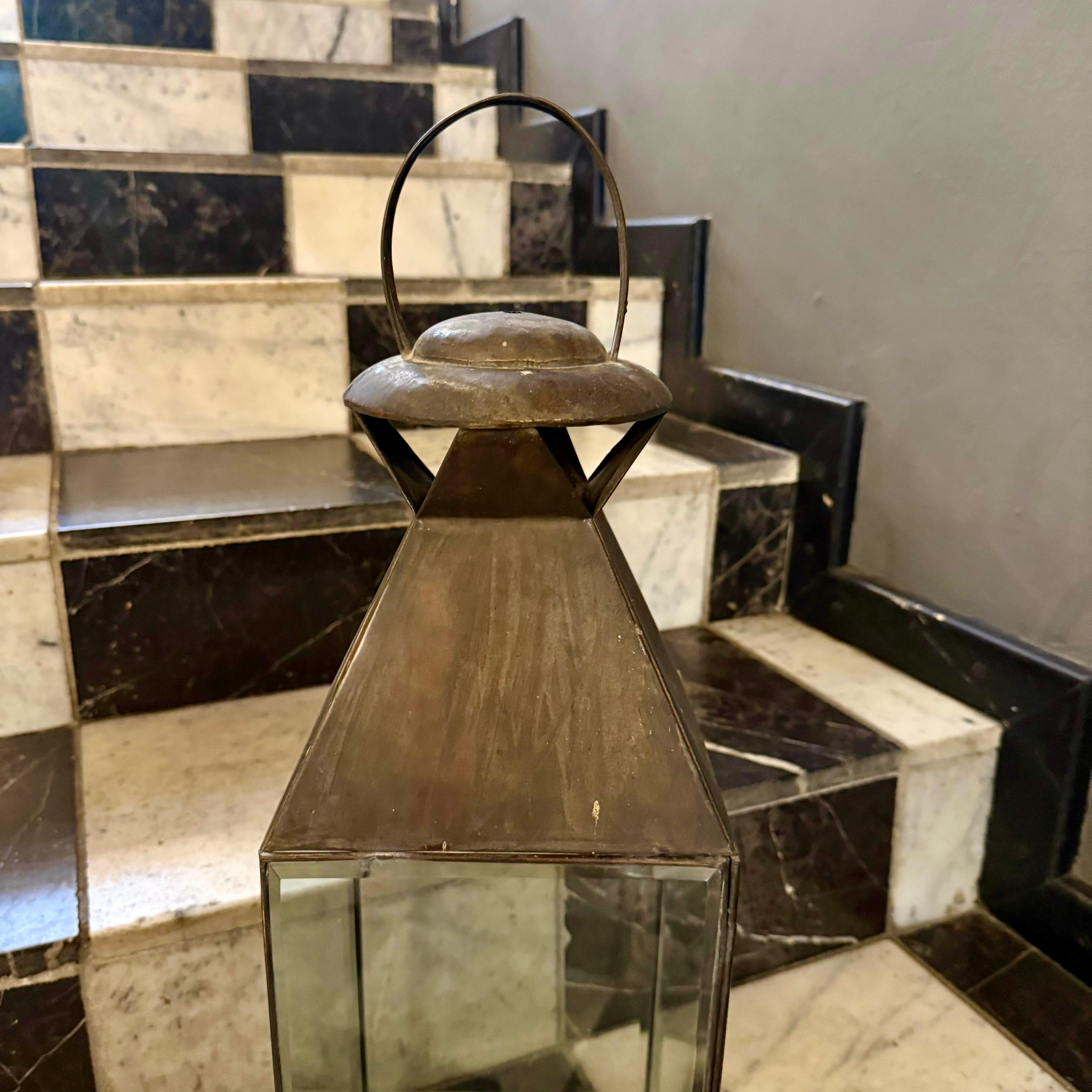 Vintage Patina Table Lantern - SOLD