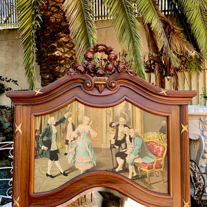 Antique French Walnut Mirror