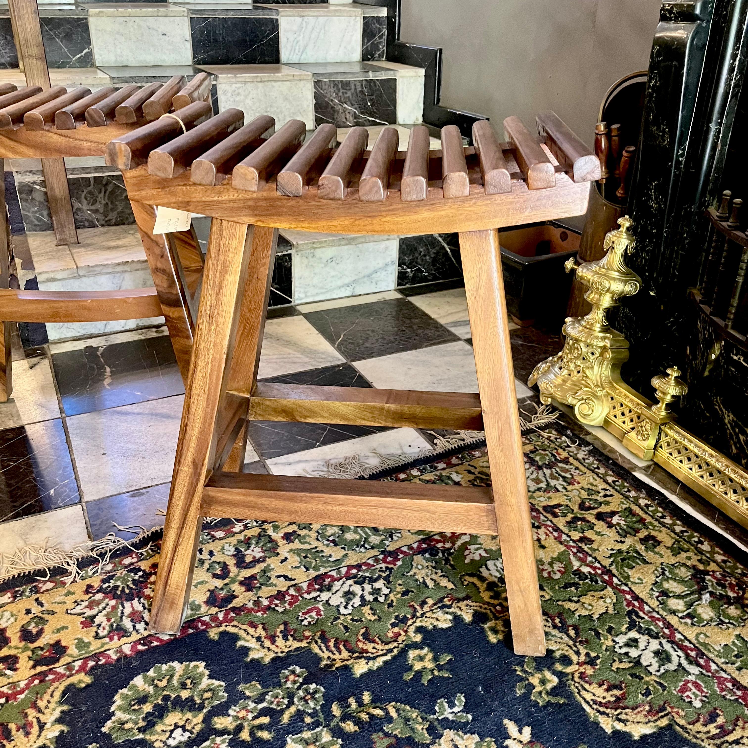 White Cedar Wood Stools – Delos Antiques