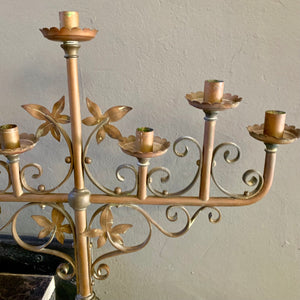 Lovely Patinated Brass Candelabra