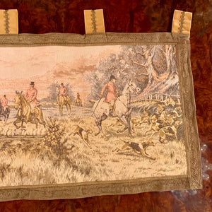 Antique English Hunting Scene Tapestry