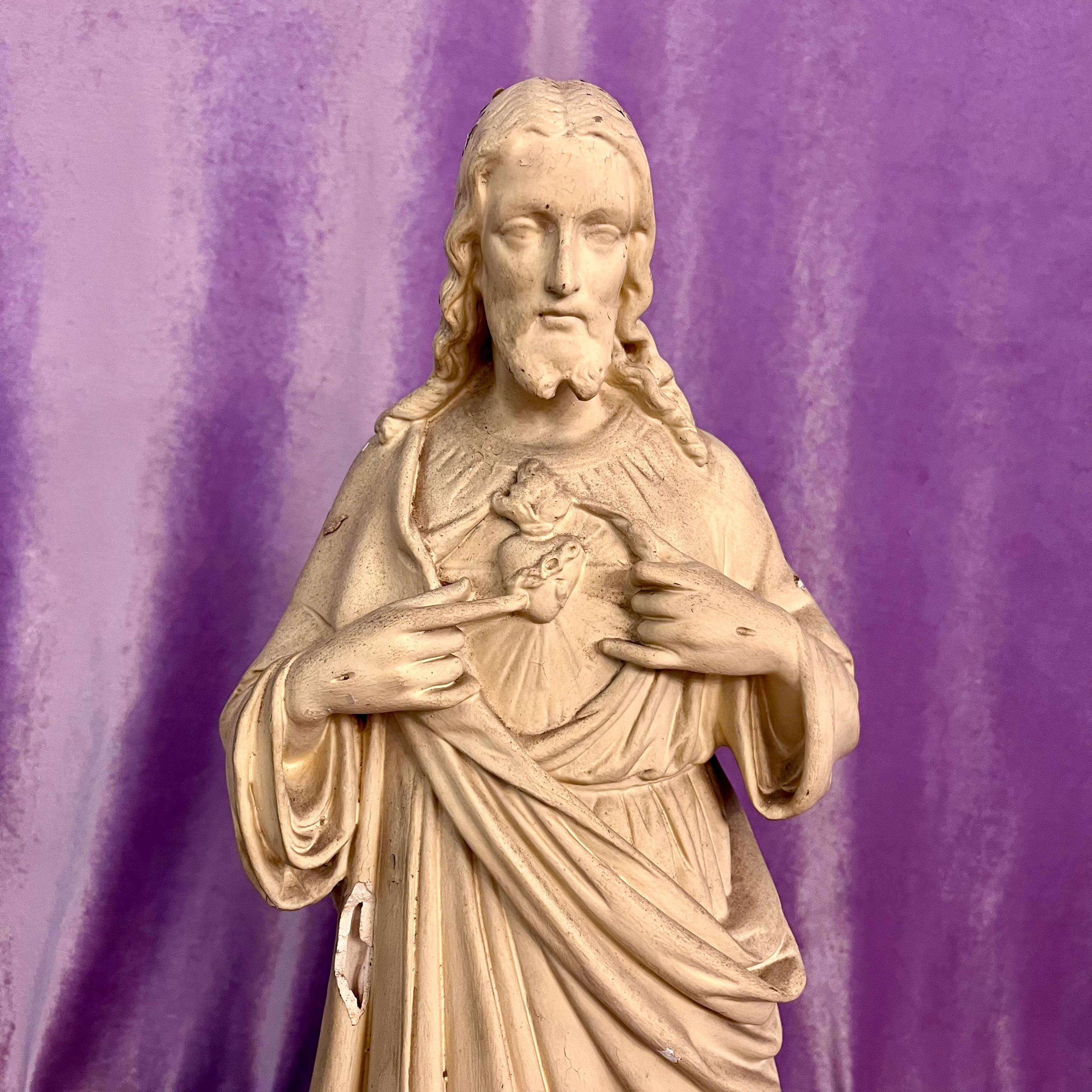 Devotional Sacred Heart Sculpture