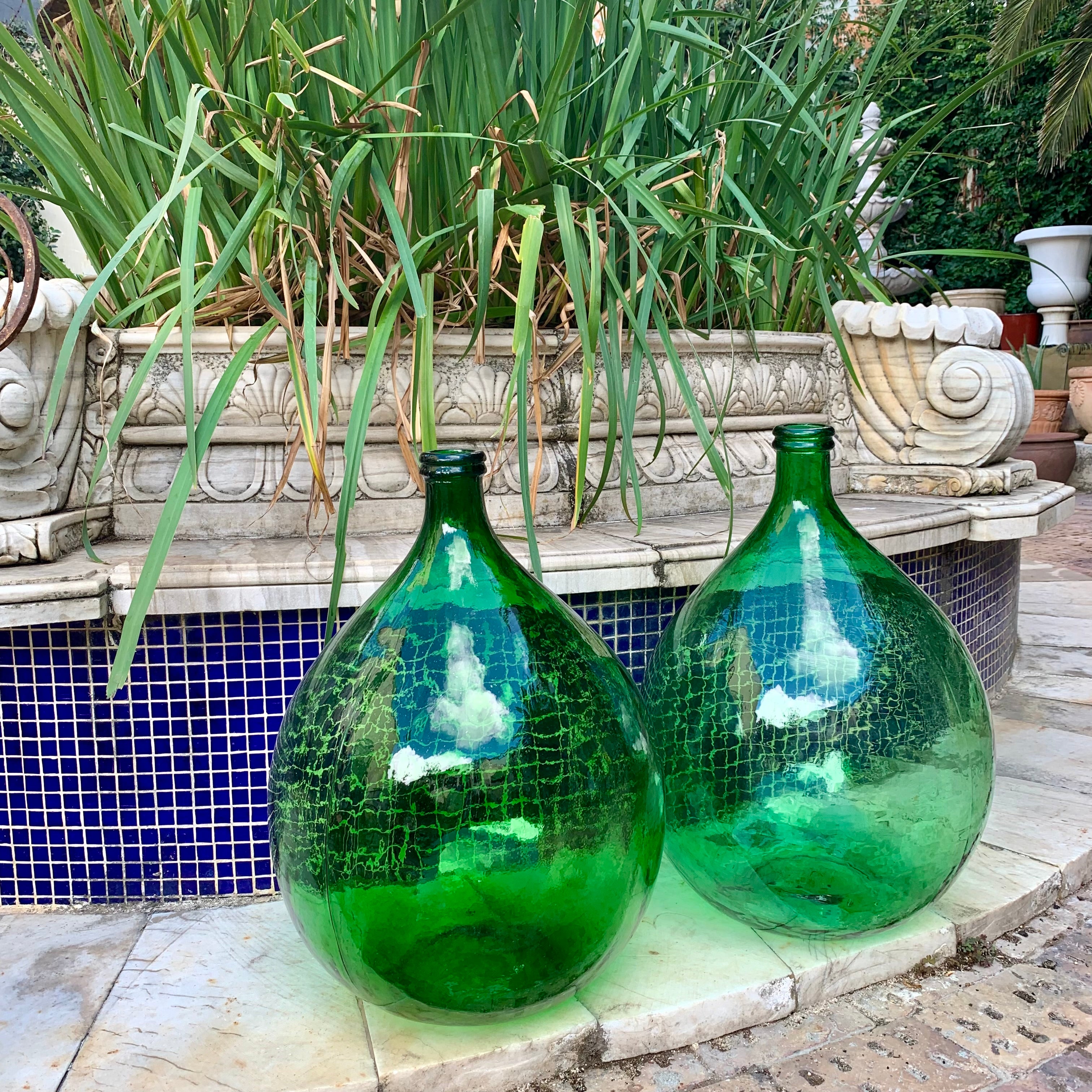 Vintage Demijohn Glass Decorative Bottles
