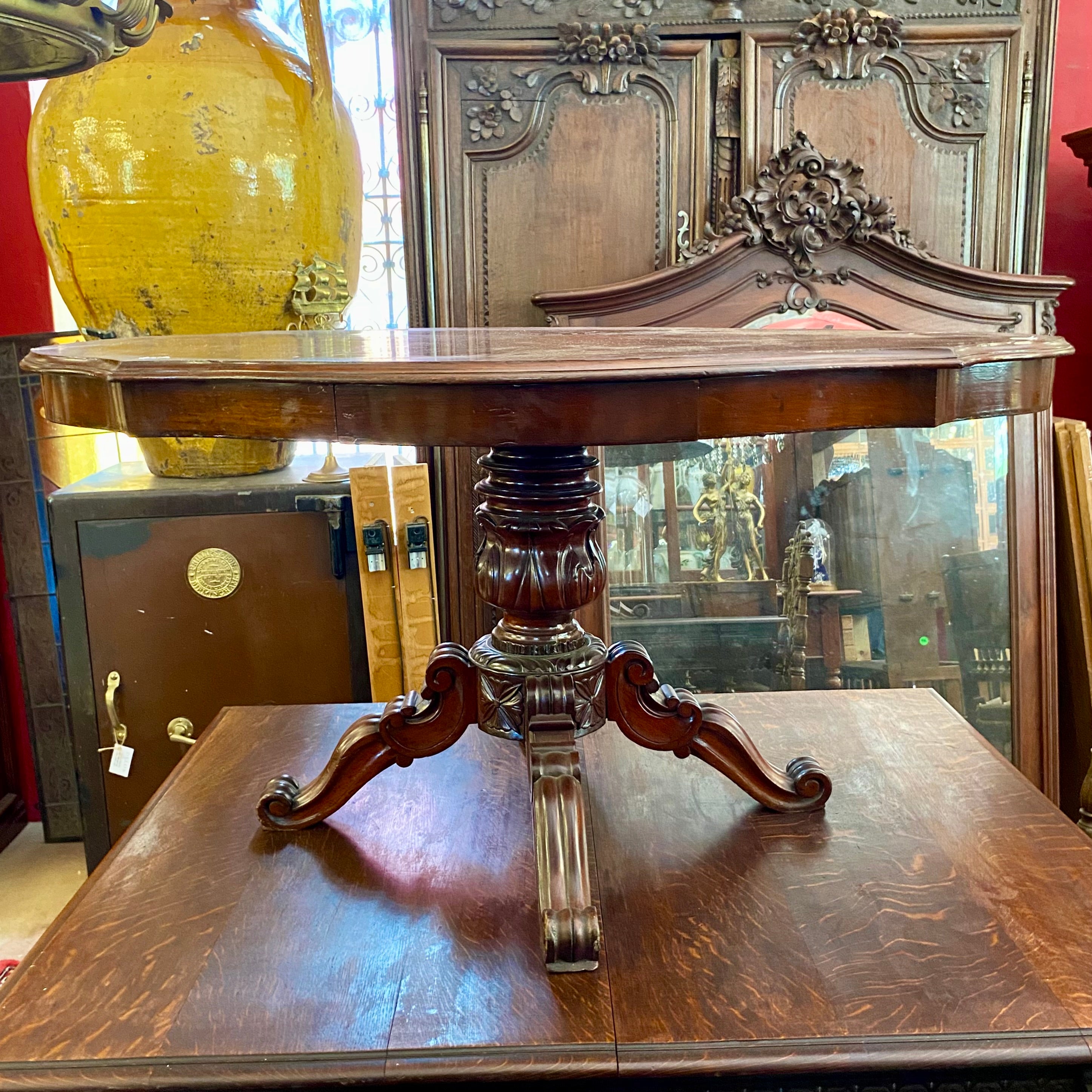 Beautiful Hand Carved Mahogany Table