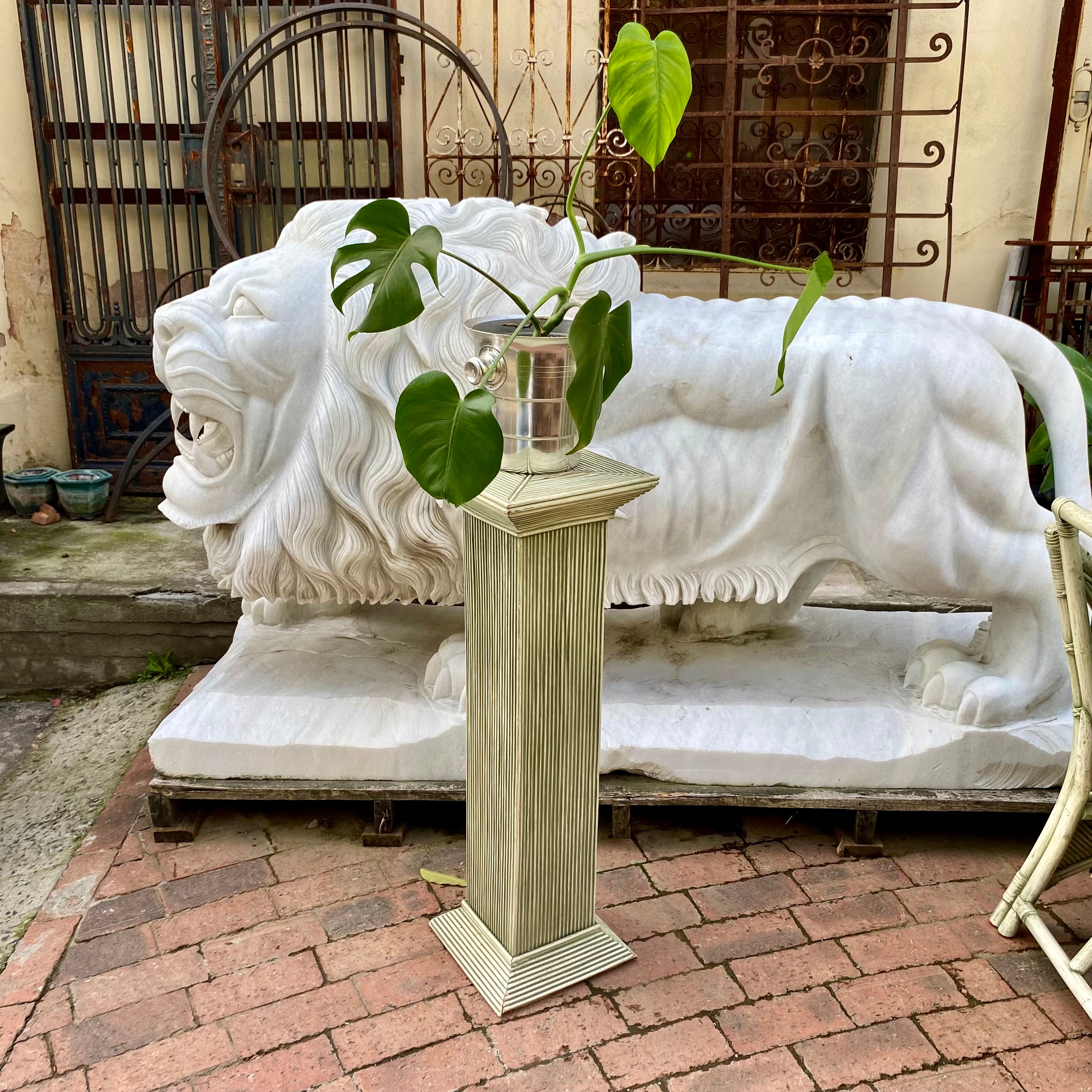 Vintage Cane Decor Display Pedestal