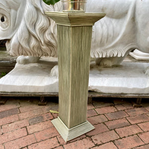 Vintage Cane Decor Display Pedestal