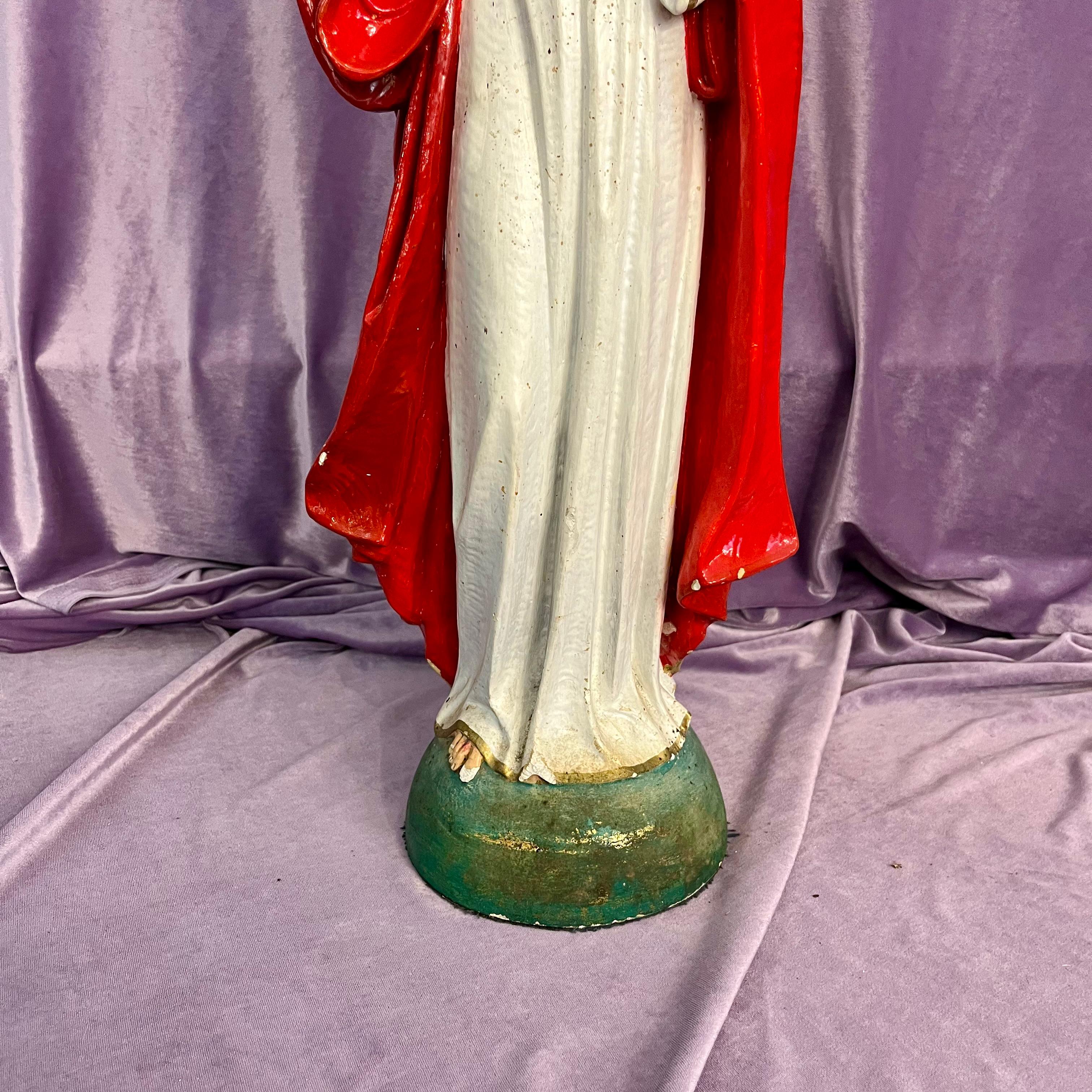 Haloed Sacred Heart of Jesus Sculpture