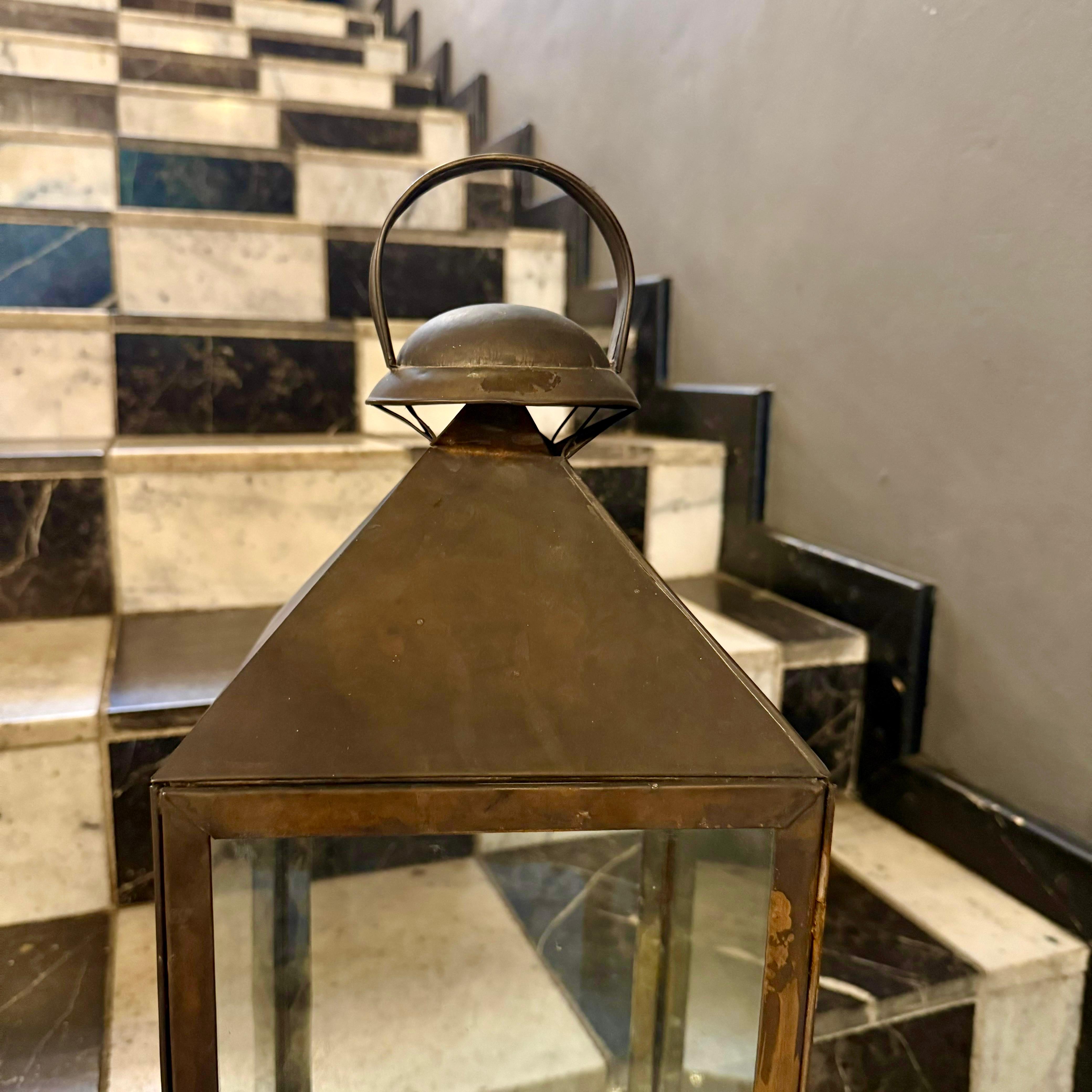 Large Decor Patina Lantern - SOLD