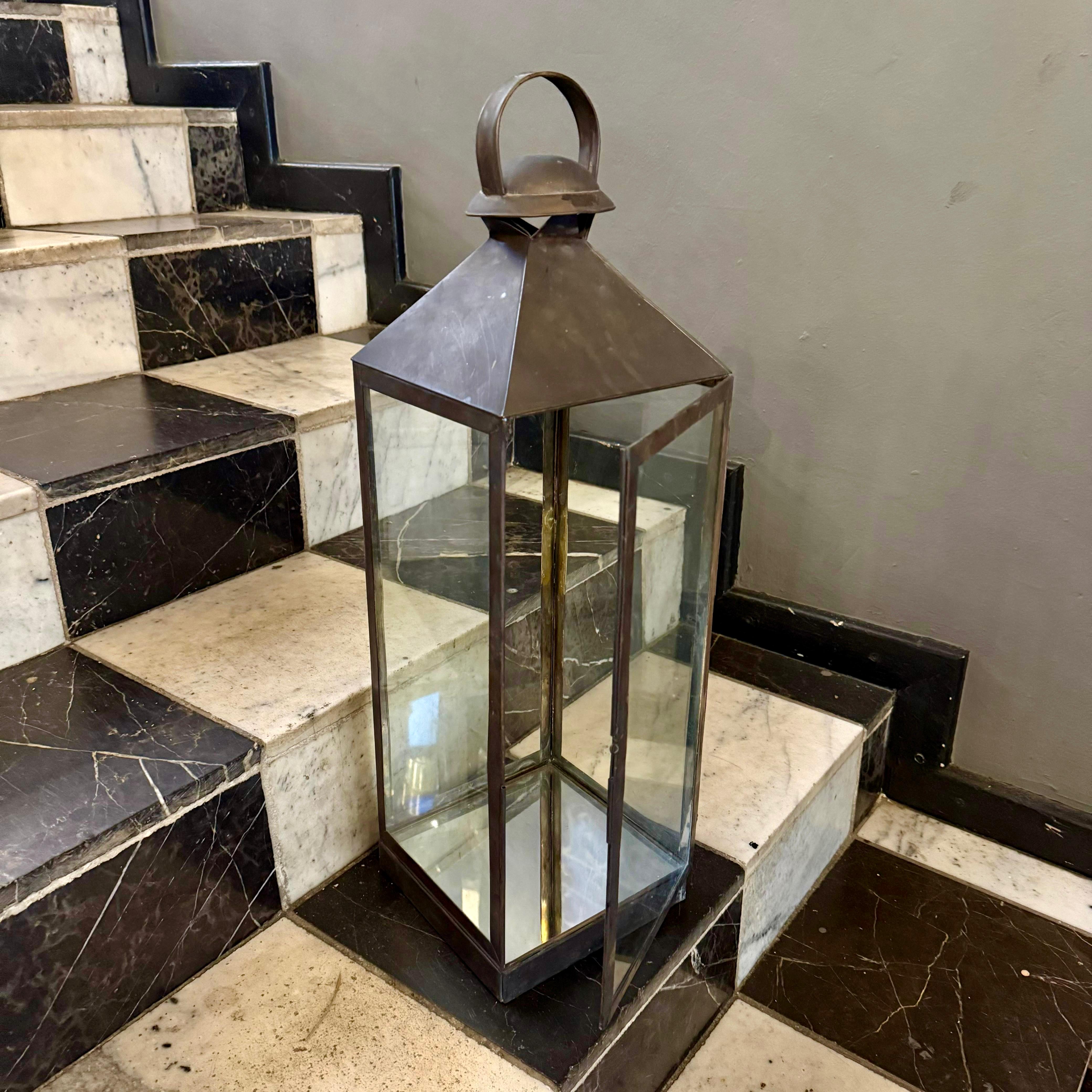 Large Decor Patina Lantern - SOLD