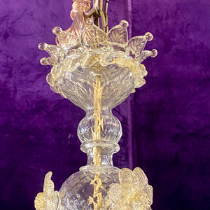 Elegant Gold Antique Murano Chandelier