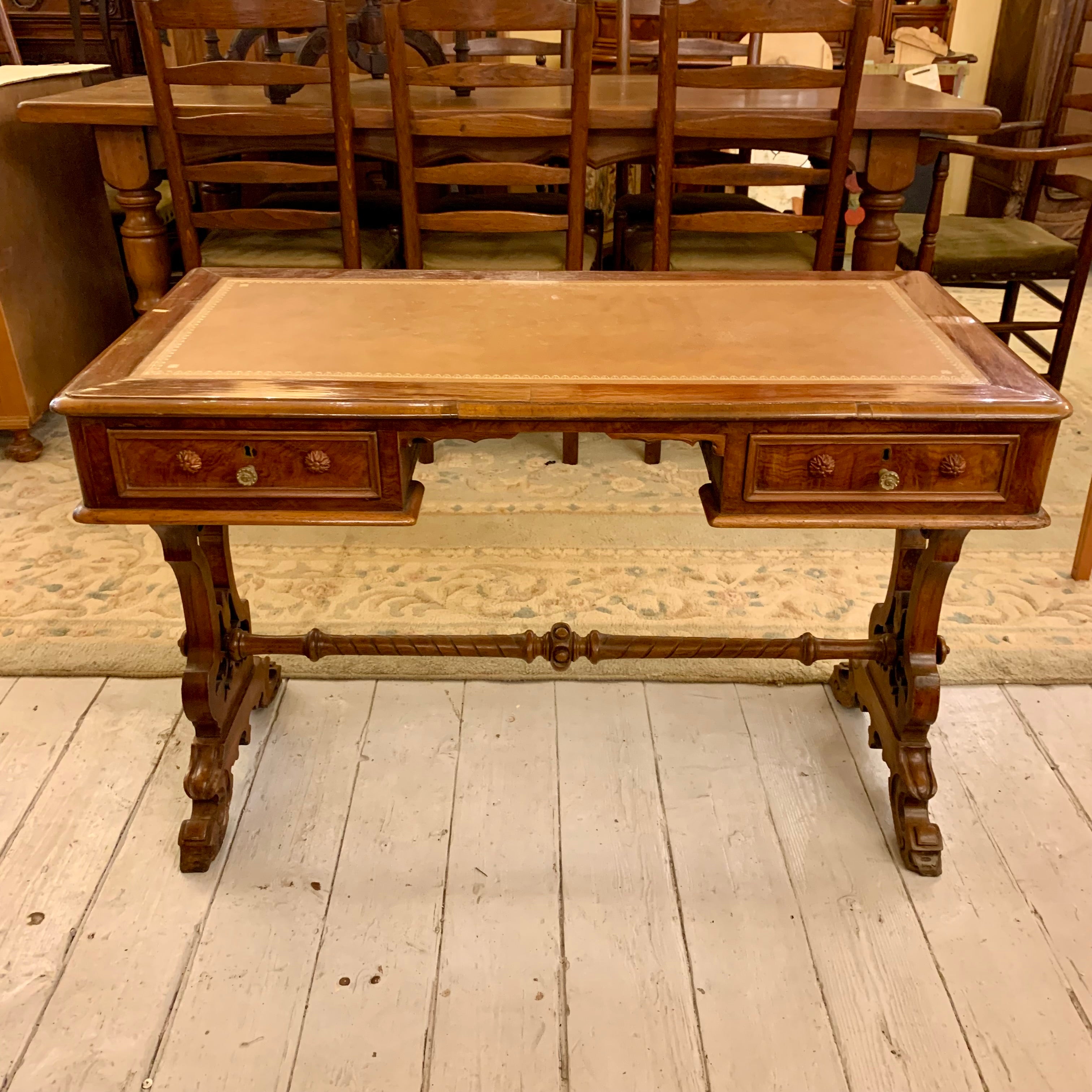 Small Antique Oak Writers Bureau