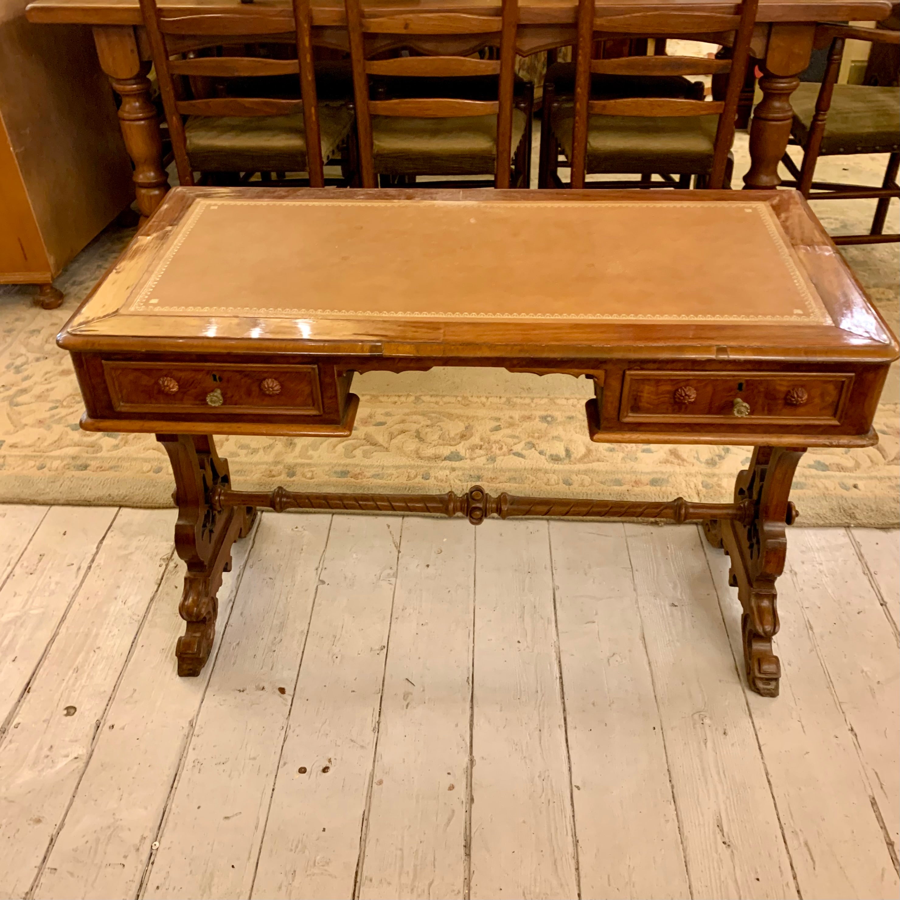 Small Antique Oak Writers Bureau