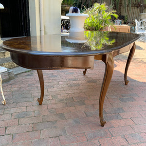 Antique Polished Oak Extendable Dining Table