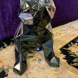 Faceted Mirrored Husky Dog Figurine