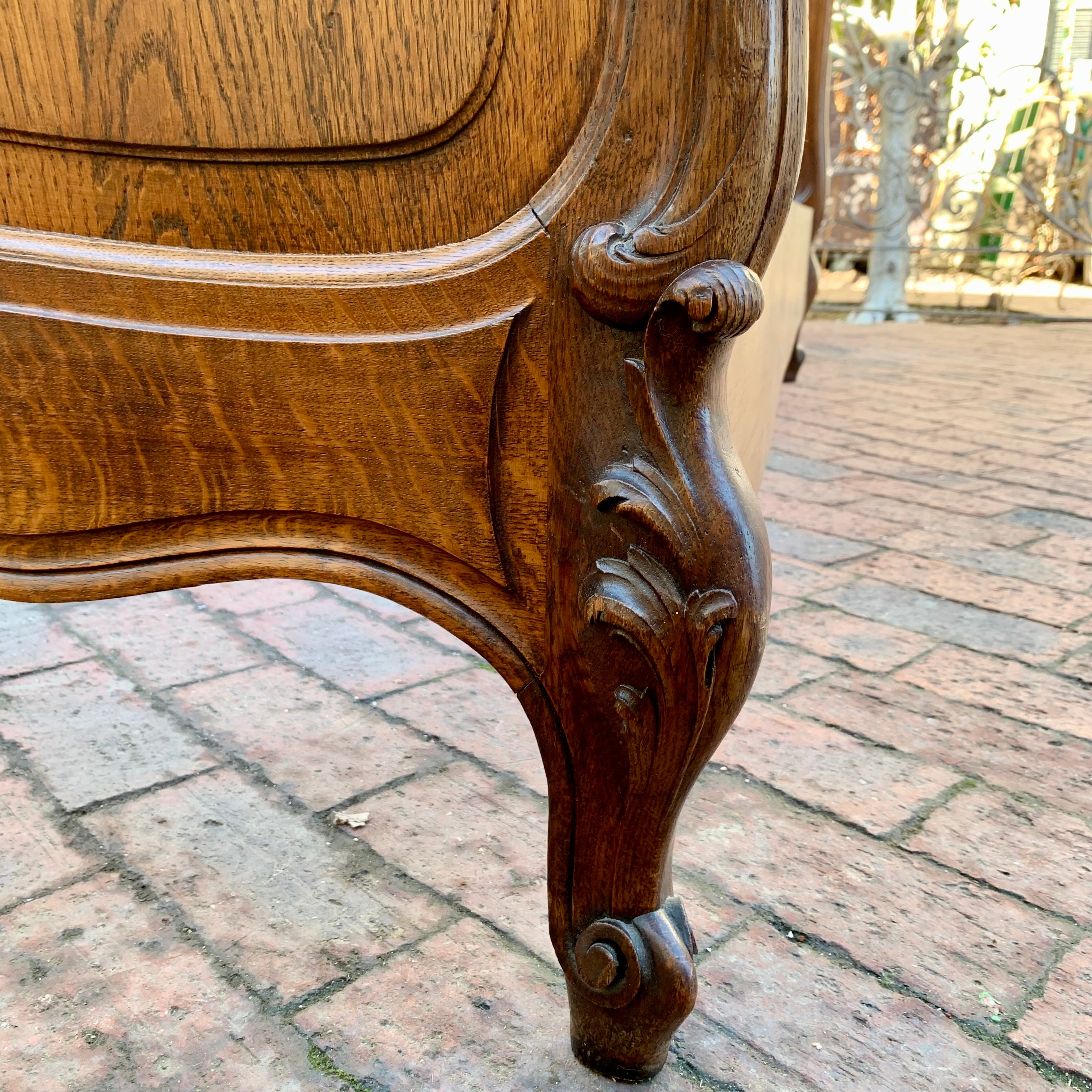 Pair of Antique Oak Single Bed Frames