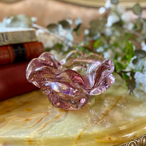 Gorgeous Lilac Blooming Murano Ashtray