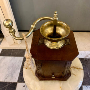 Antique Oak and Brass Coffee Grinders