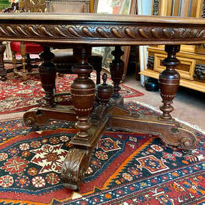 Antique Oak Victorian Dining Table - SOLD