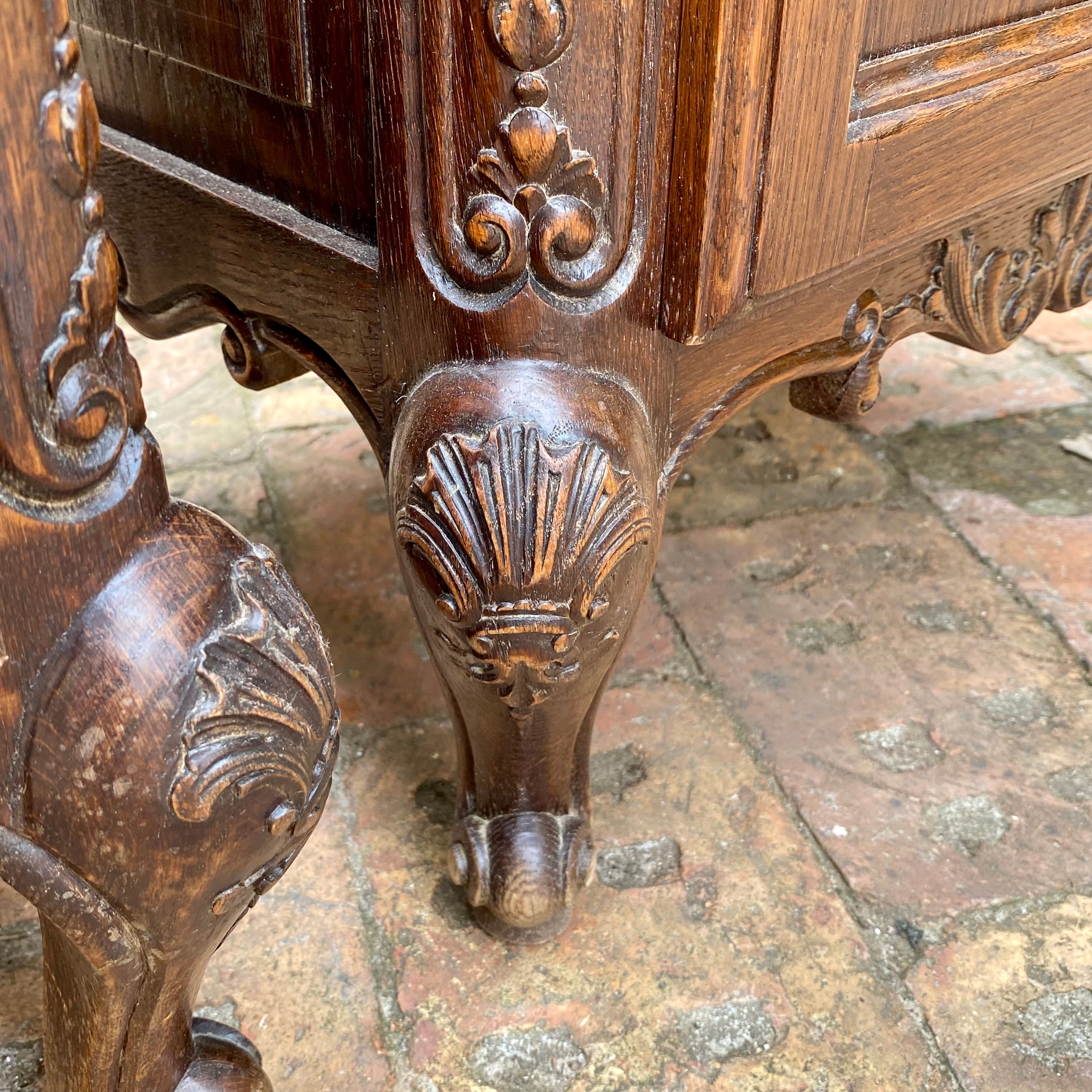Beautiful Pair of Antique French Oak Pedestals