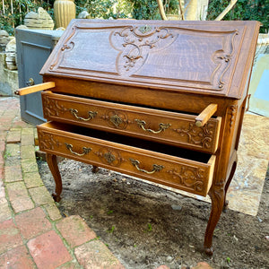 Antique French Oak Writing Bureau