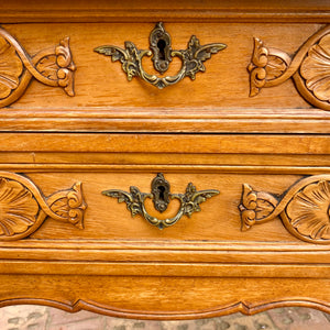 Antique Carved Oak French Desk - SOLD