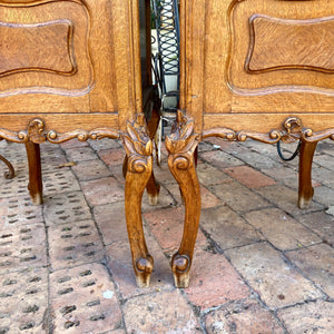 Pretty Pair of Antique Oak French Bedside Pedestals - SOLD