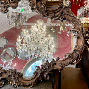 Stunning Carved Rosewood Mirror