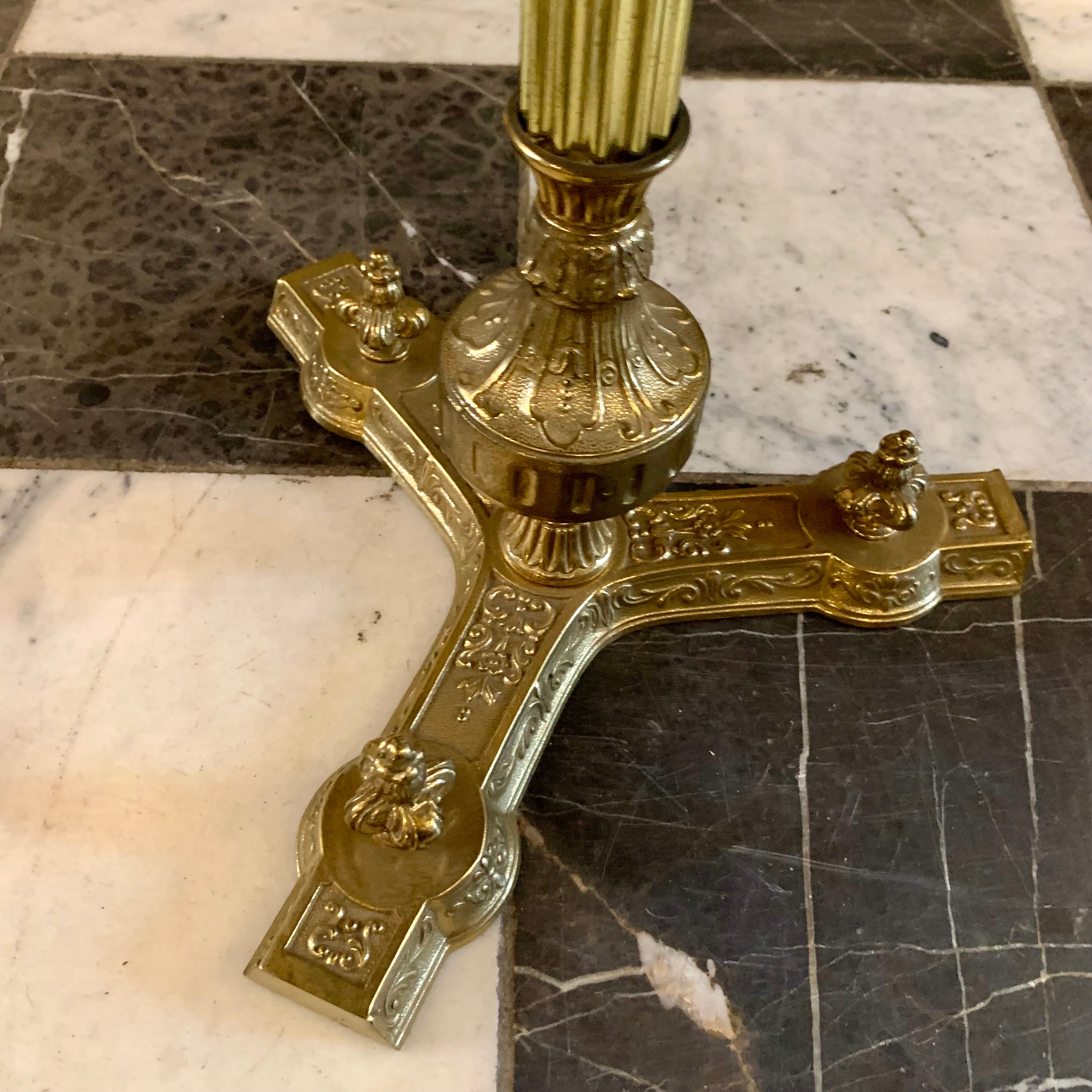 Petite Antique Onyx and Brass Side Table