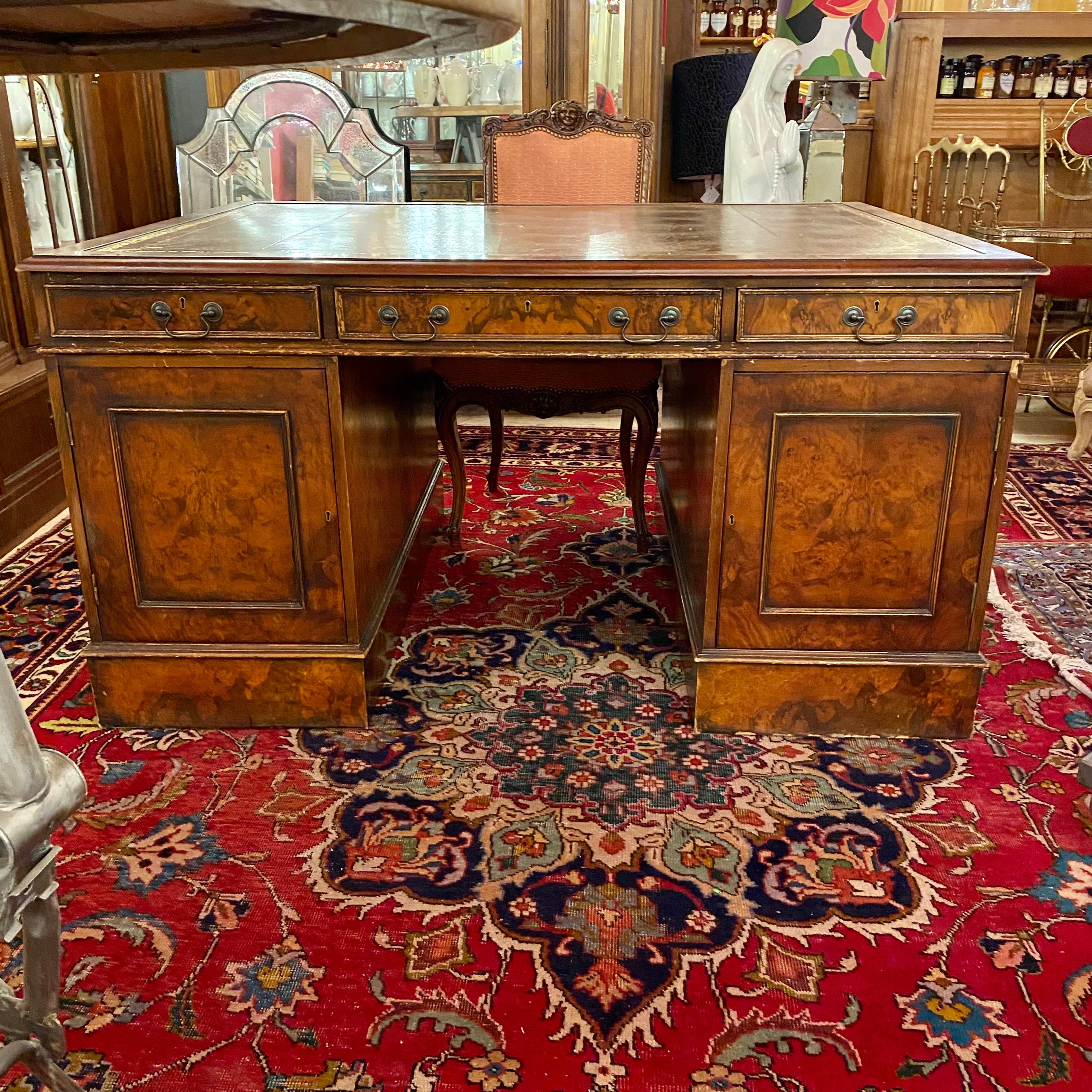 Large Antique Partners Desk