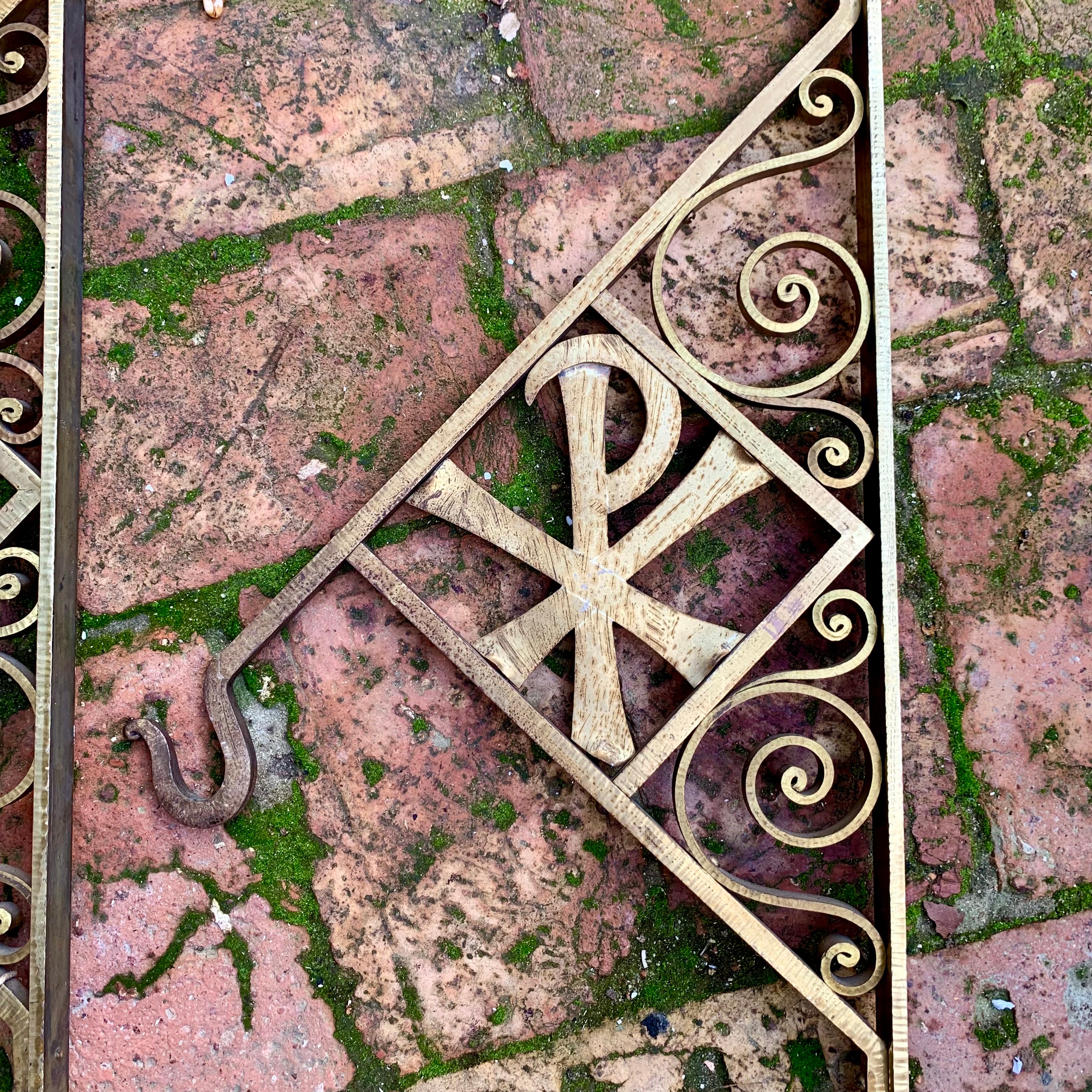 Pair of Decorative Brass Wall Brackets