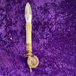 Polished Brass Antique French Wall Sconce