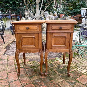 Antique French Oak Pedestals