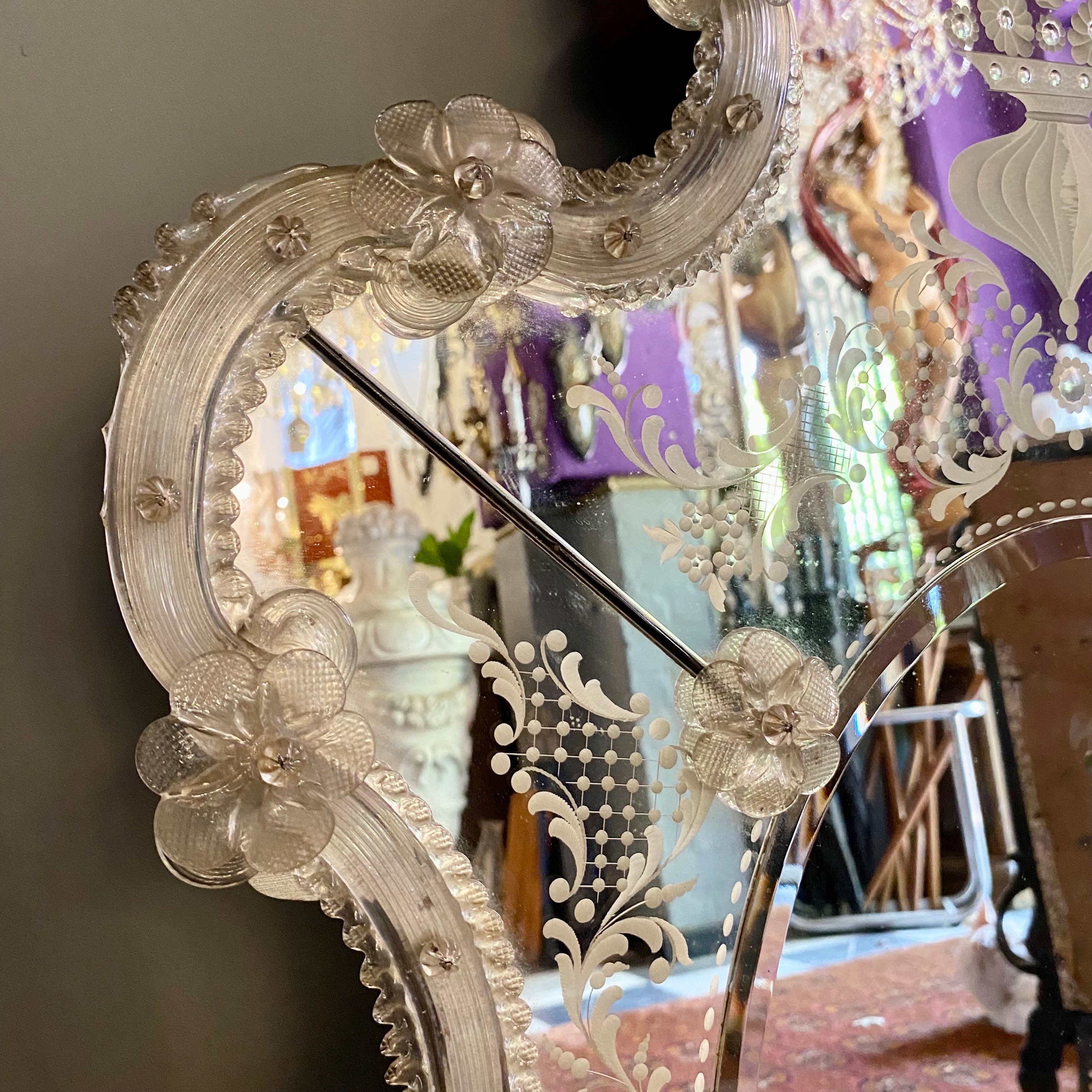 Vintage Venetian Glass Mirror