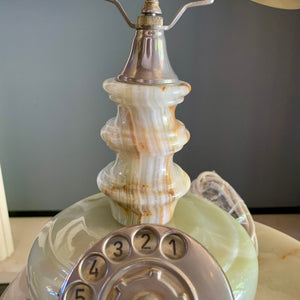 Vintage Italian Onyx Rotary Telephone