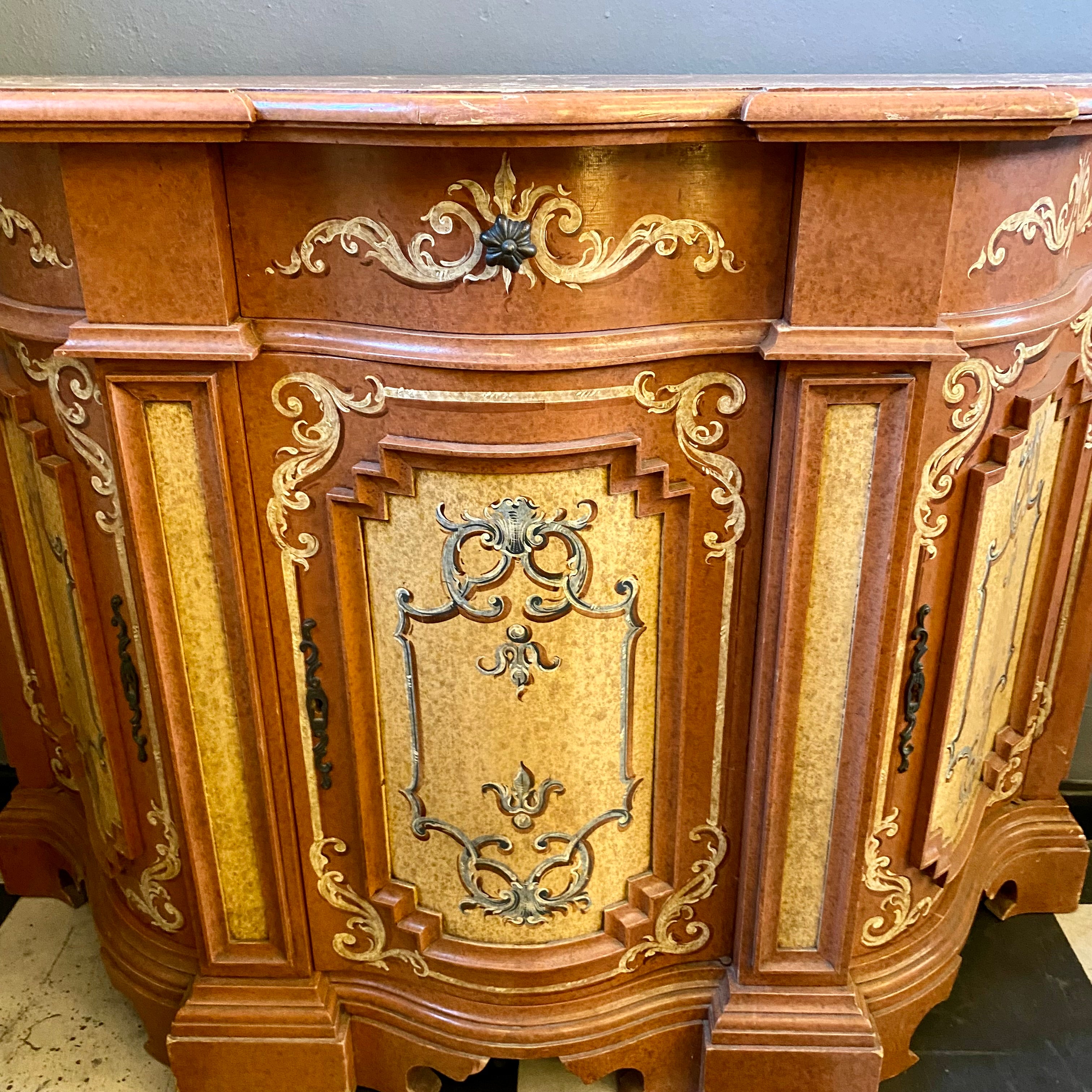Antique Hand Painted Italian Cabinet