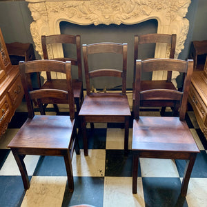 Beautiful Antique French Oak Dining Chairs