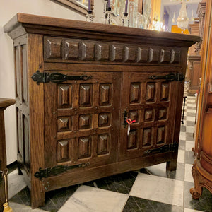 Larger Antique Oak Spanish Cabinet