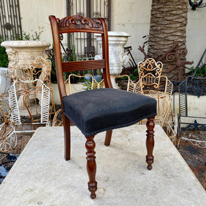 Set of Six Antique Carved Mahogany Dining Chairs