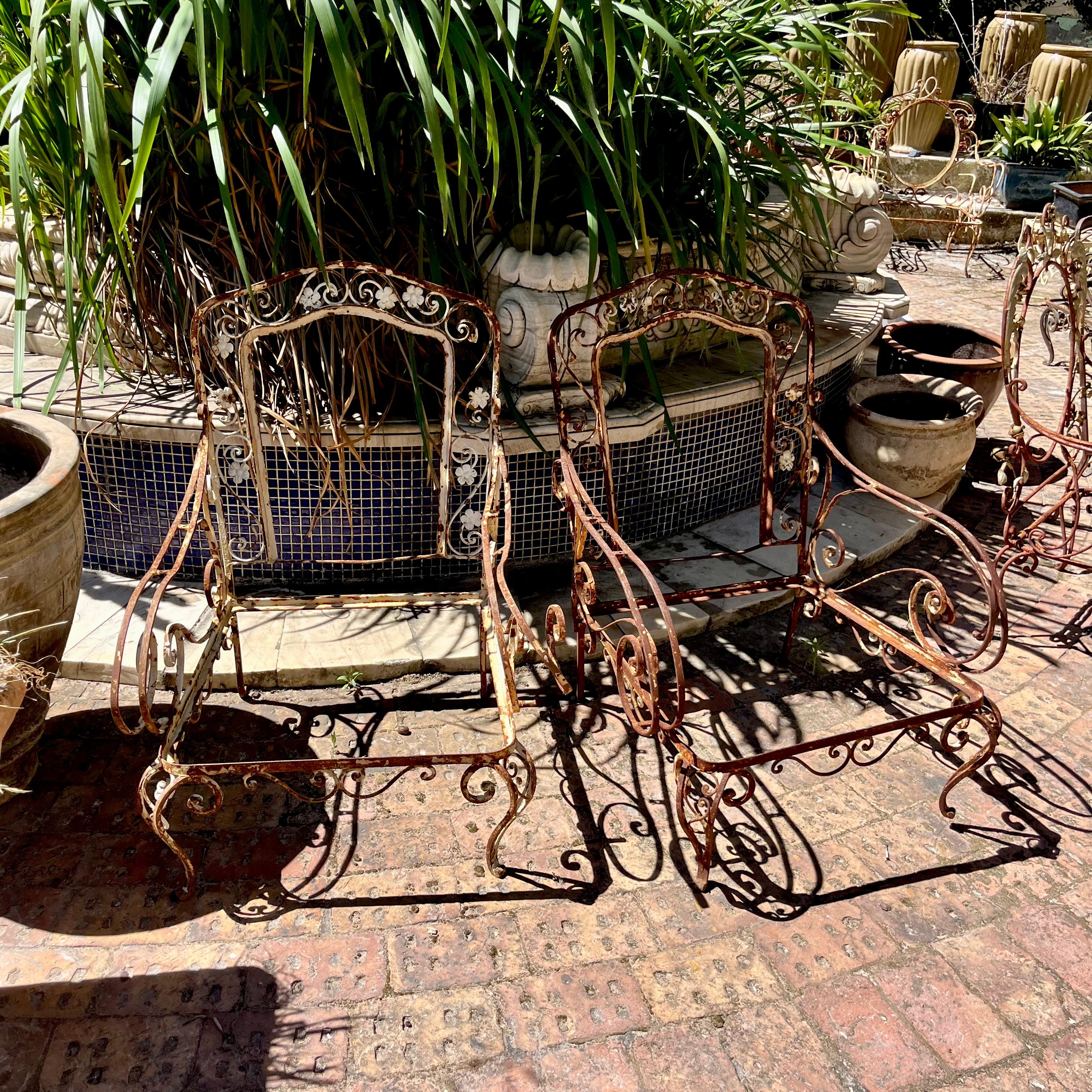 Provincial Wrought-Iron Garden Chairs