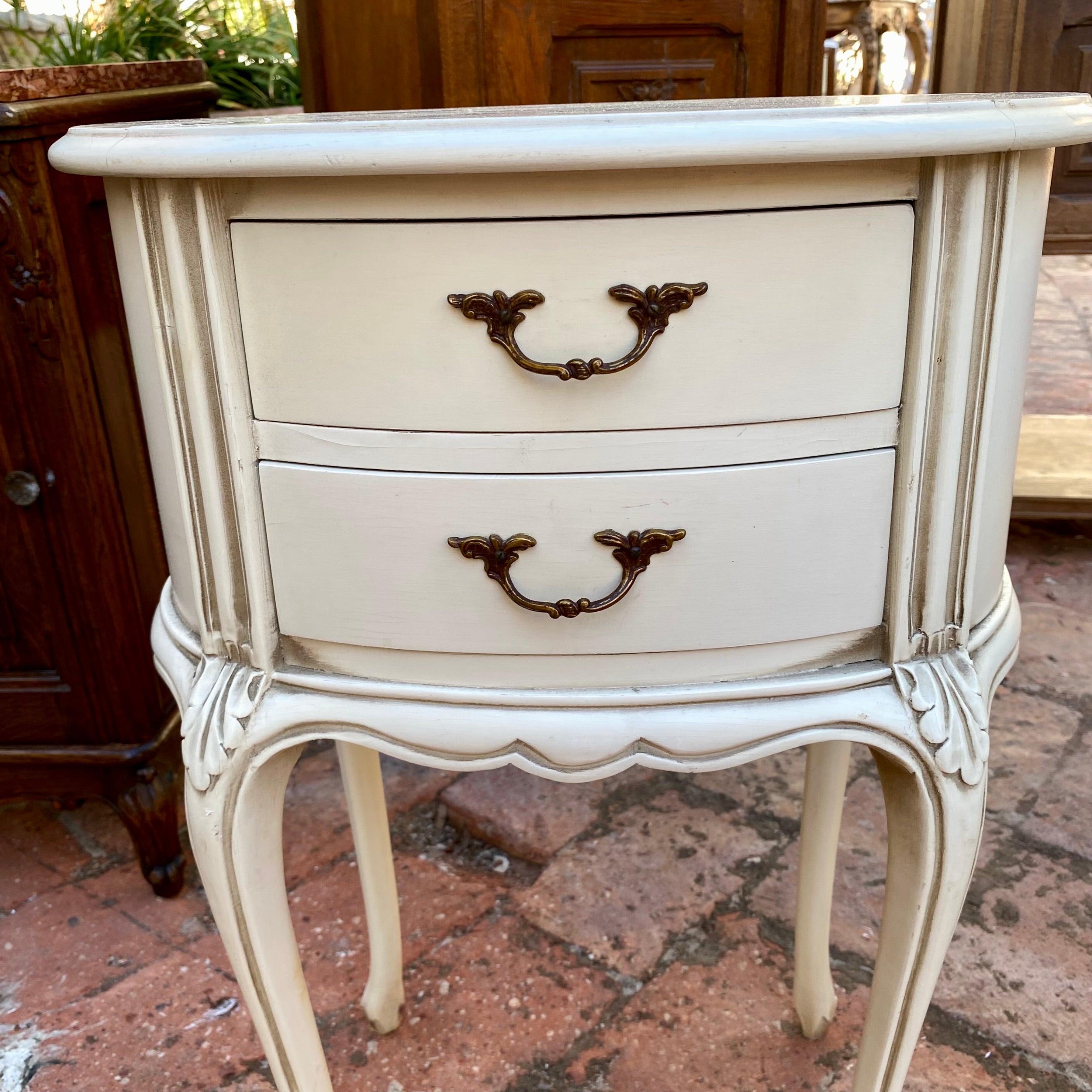Dainty Pair of French Style Pedestals