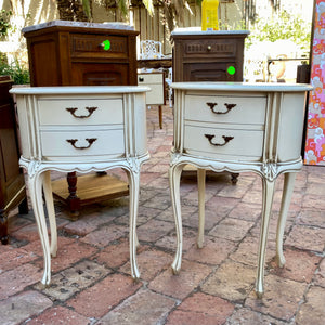 Dainty Pair of French Style Pedestals