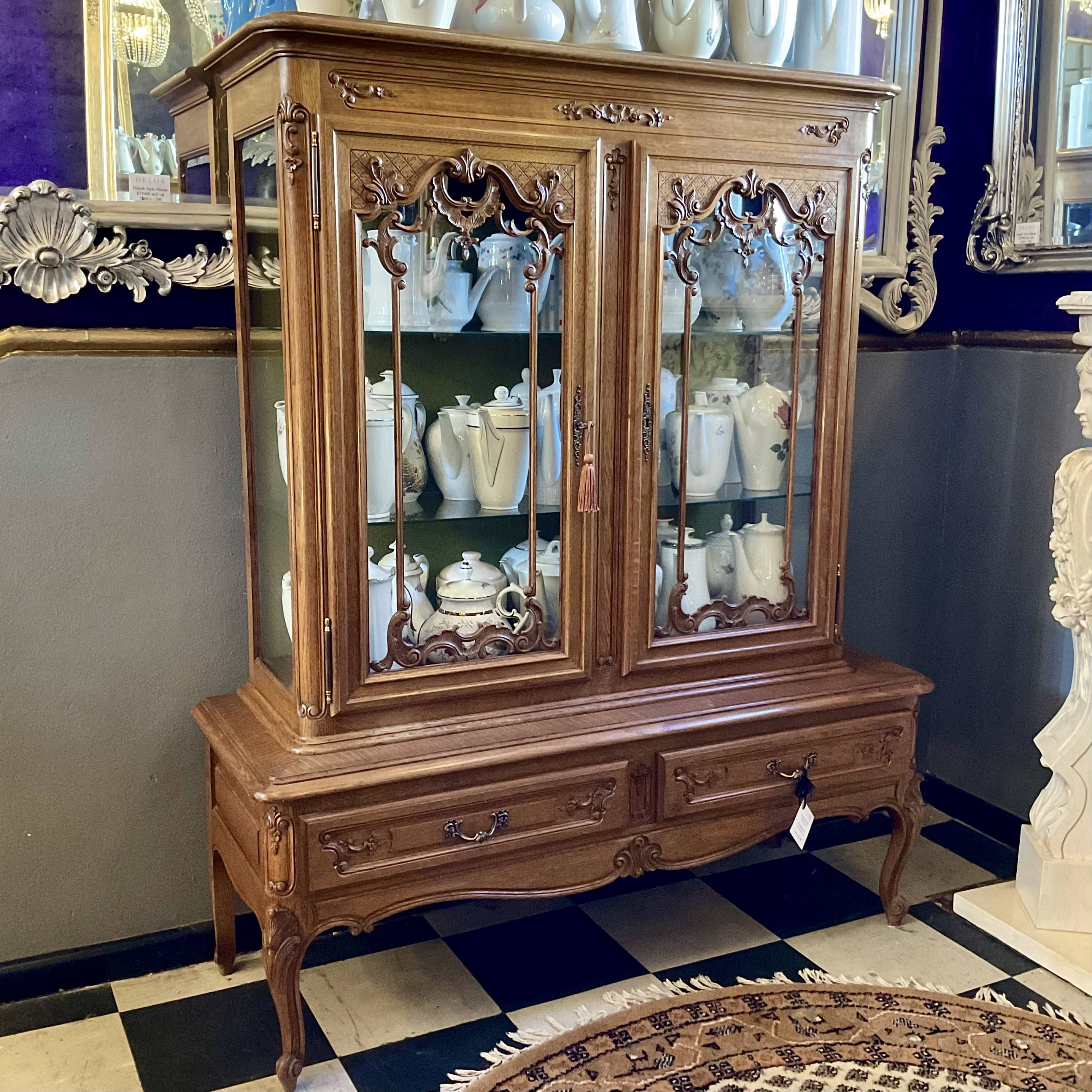 Antique French Oak Display Unit