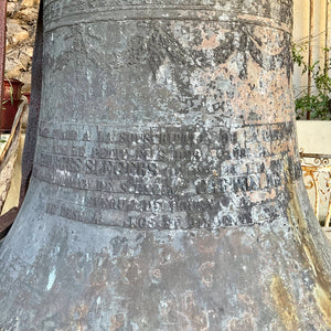 Very Large Antique Bronze Church Bell from Belgium
