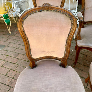 Antique Oak Dining Chair Set