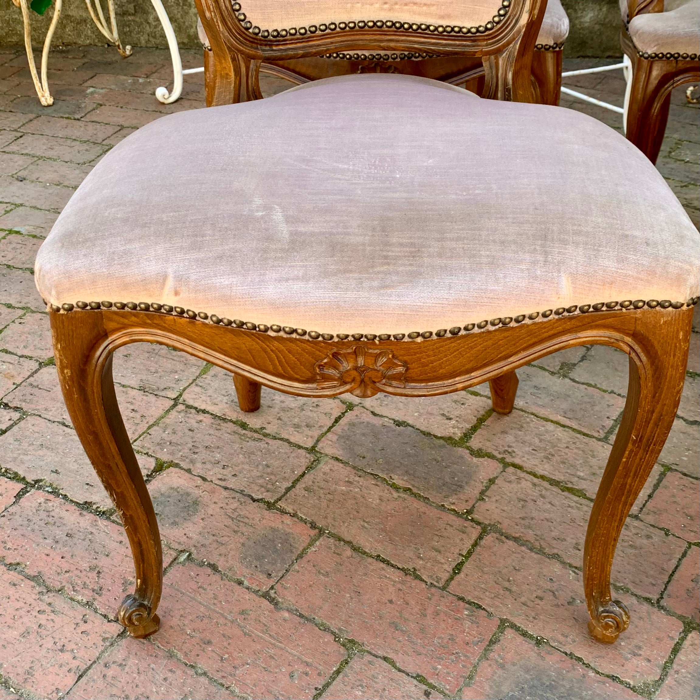 Antique Oak Dining Chair Set