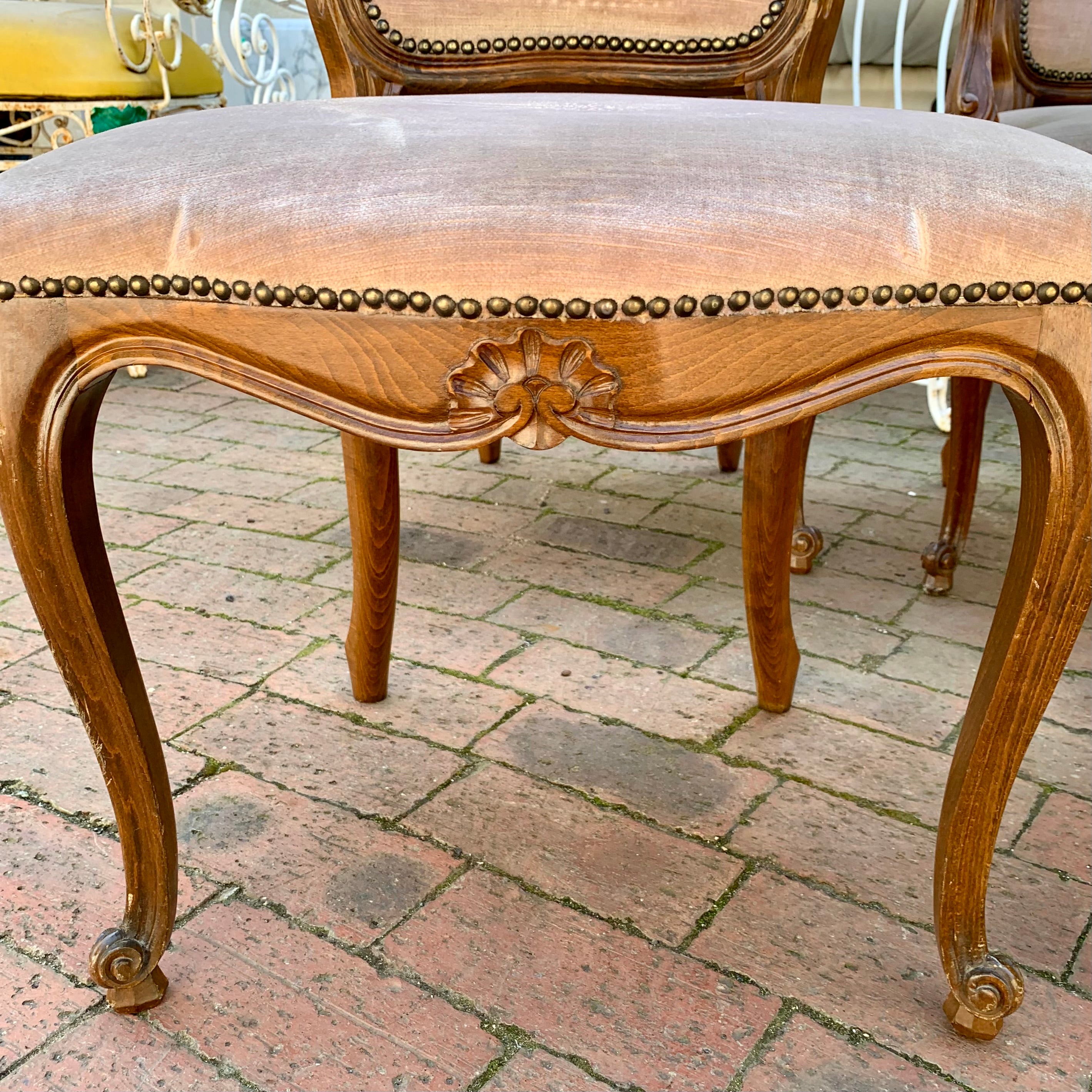 Antique Oak Dining Chair Set