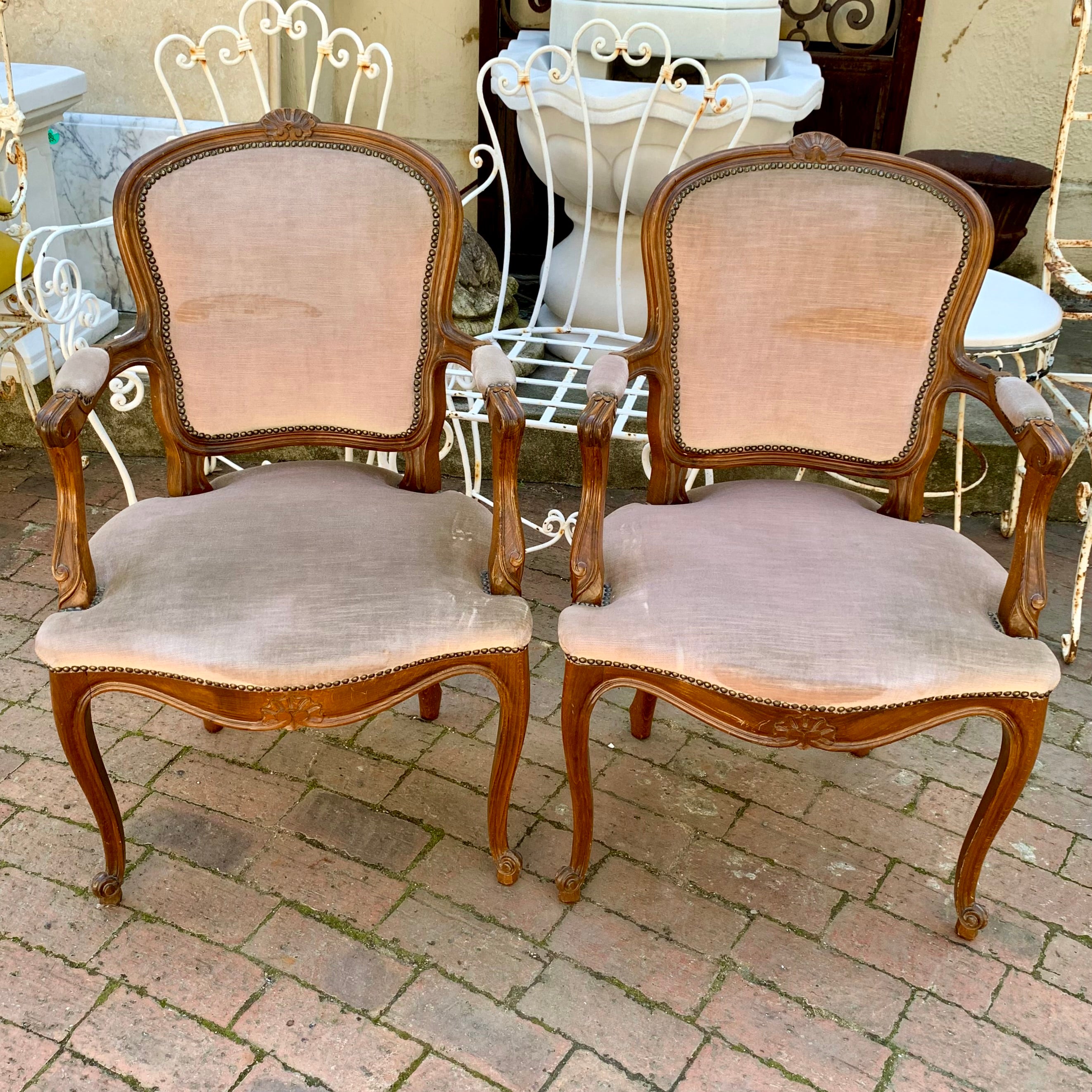 Antique Oak Dining Chair Set