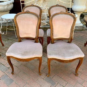 Antique Oak Dining Chair Set