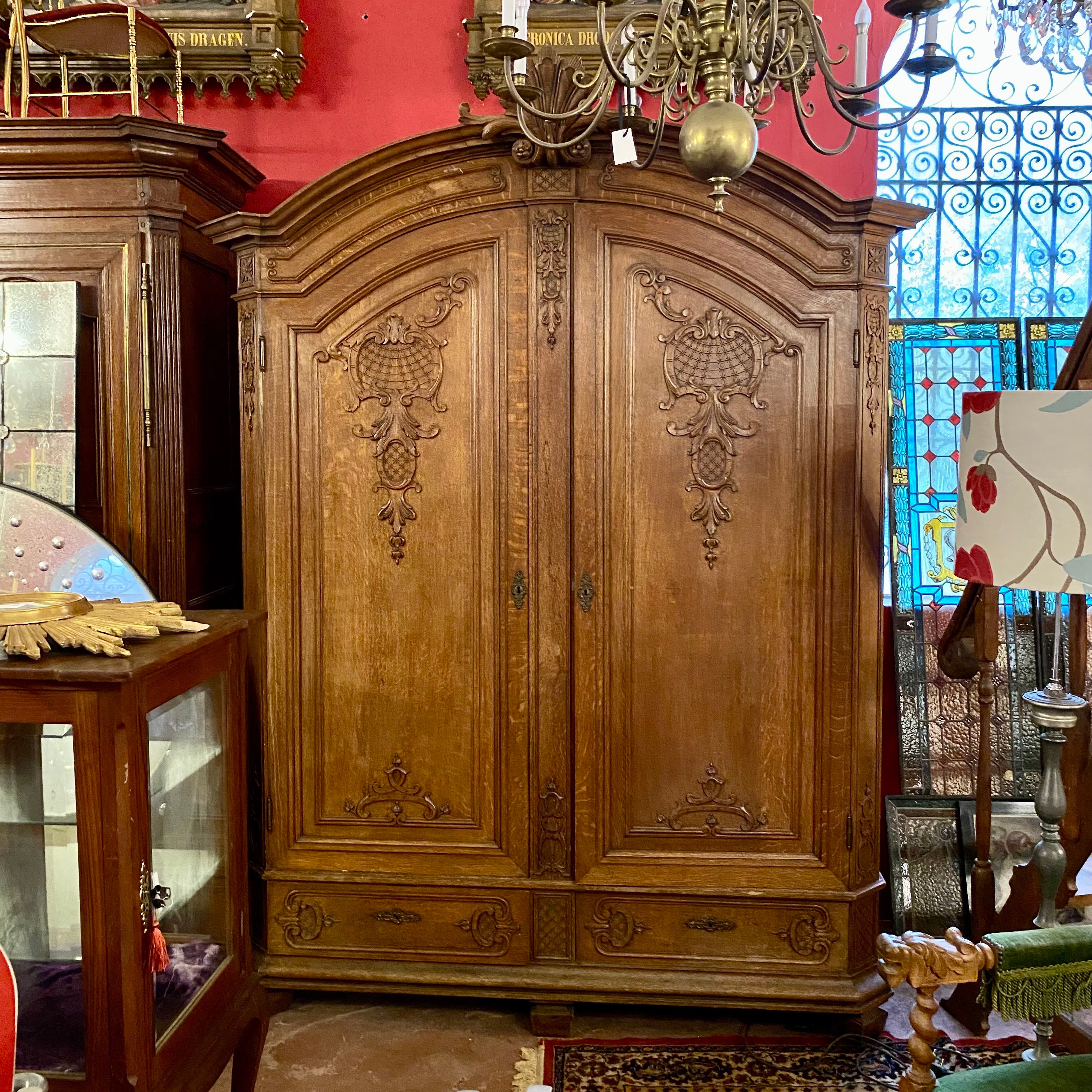 Very Large Antique French Oak Armoire